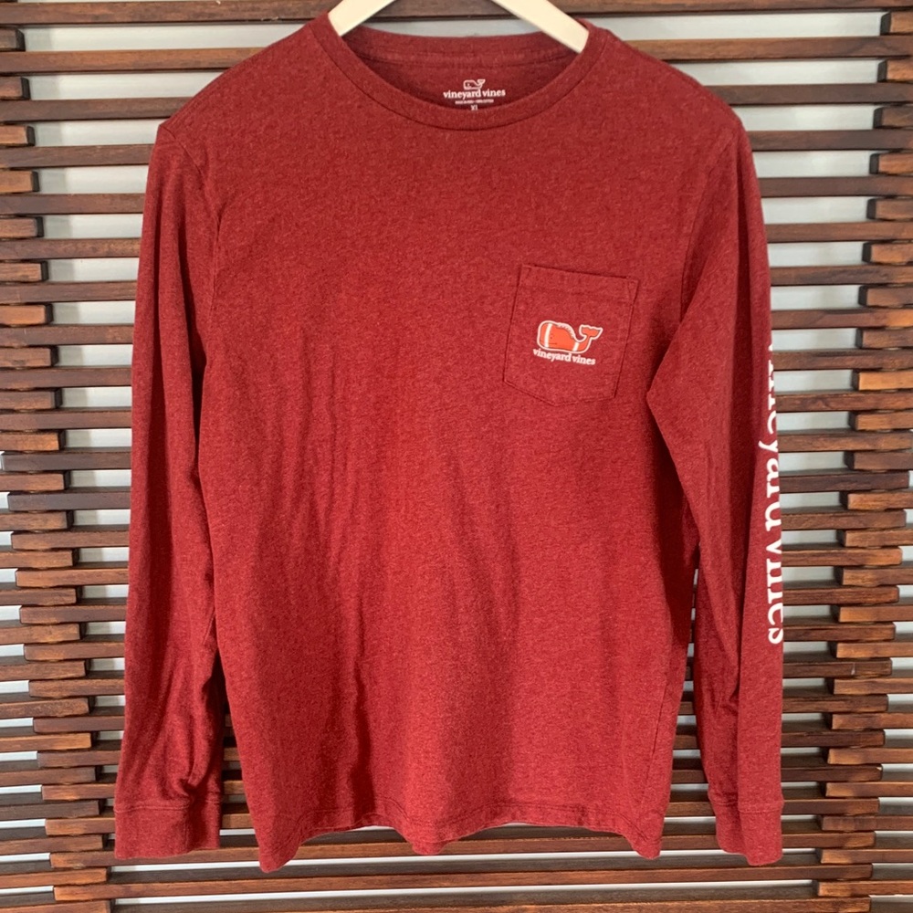Vineyard Vines Maroon Long Sleeve Tee